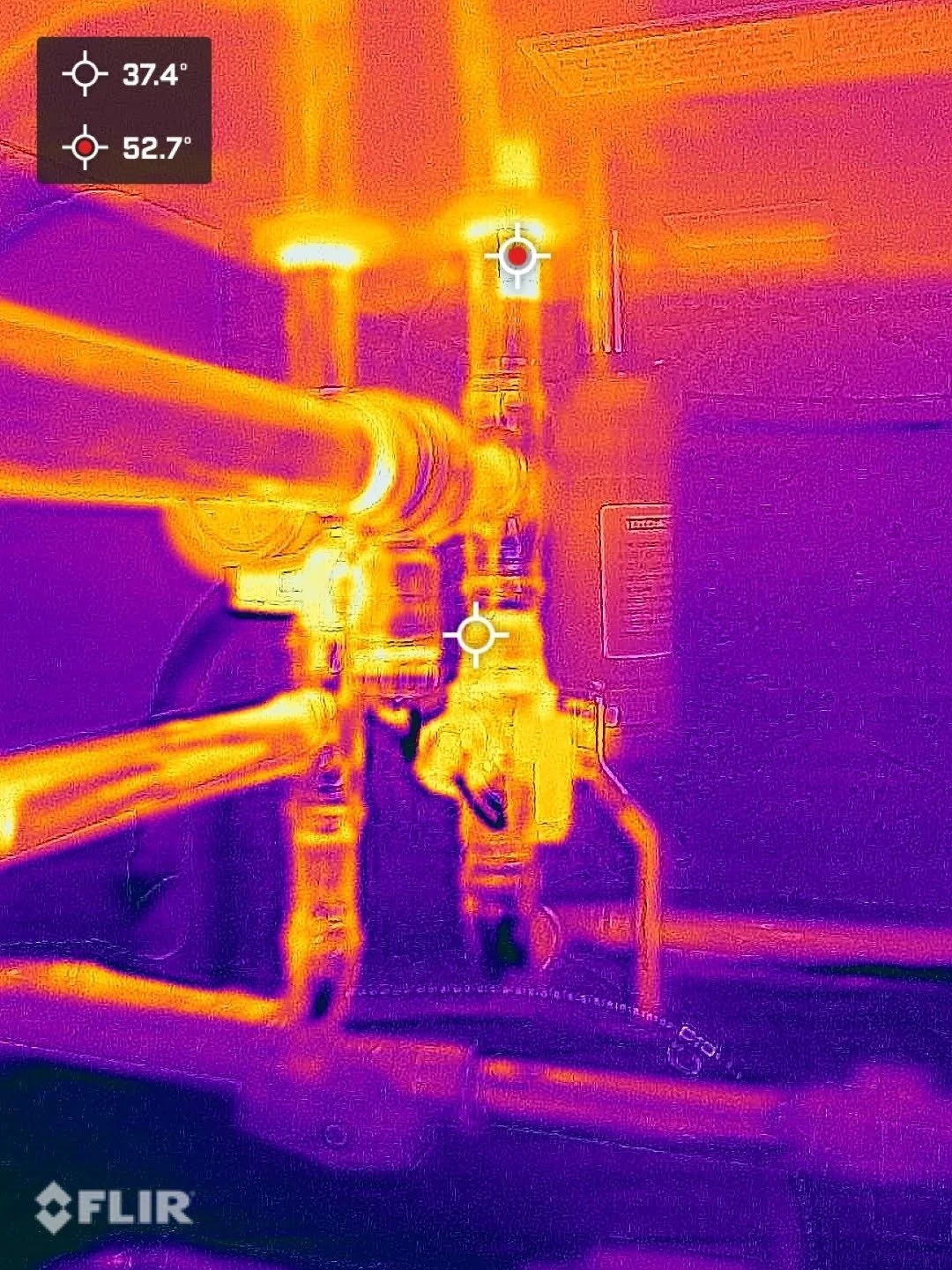 Thermal imaging of mechanical systems for energy audit